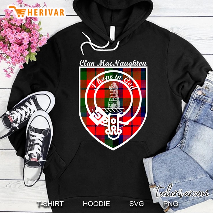Macnaughton Surname Last Name Scottish Clan Tartan Crest Hoodie