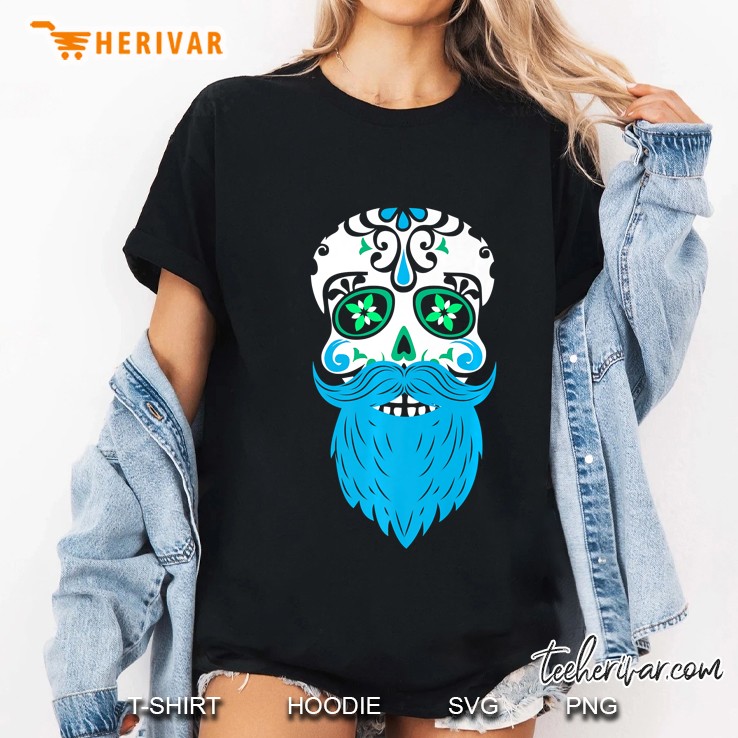 Sugar Skull Beard - Day Of The Dead Souvenir Shirt Hoodie