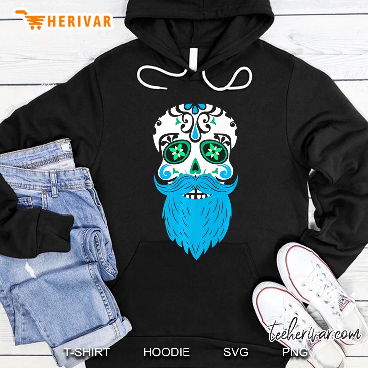 Sugar Skull Beard - Day Of The Dead Souvenir Shirt Mugs