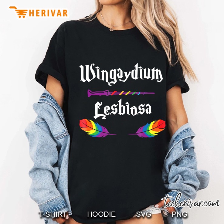 Wingaydium Lesbiosa Womens Shirt Gay Pride Shirt 2018 Ver2 Ladies Tee