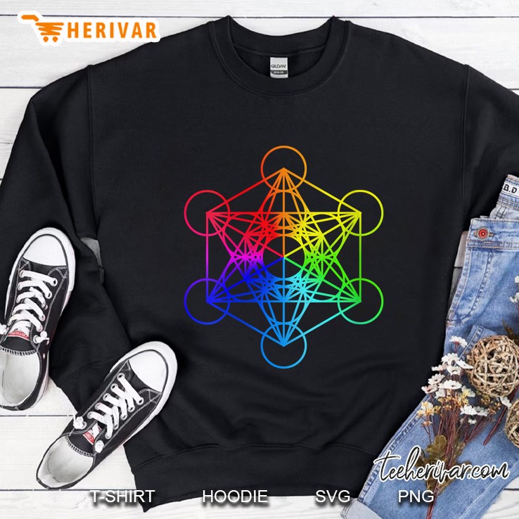 Womens Metatron Cube Sacred Geometry Spiritual Zen Yoga Sweatshirt