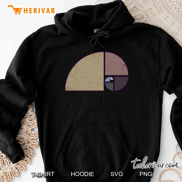 Fibonacci - The Golden Spiral In Geometry With Earth Tones Hoodie