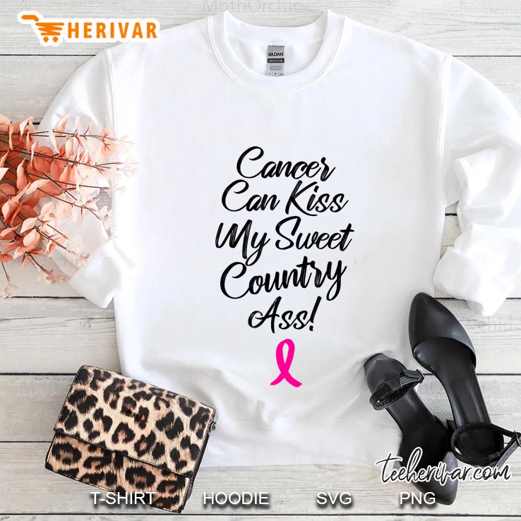 Cancer Kiss My Sweet Country Ass Breast Cancer Support Mugs