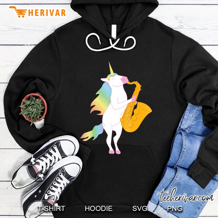 Beautiful Unicorn Playing Saxophone Musician Mugs