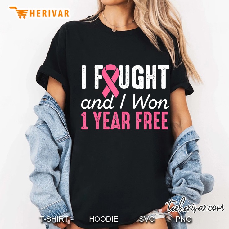 Breast Cancerversary 1 Year Breast Cancer Free Shirt Gift Ladies Tee