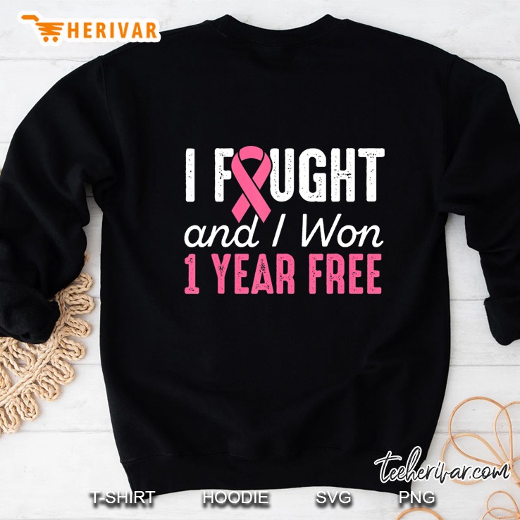 Breast Cancerversary 1 Year Breast Cancer Free Shirt Gift Sweatshirt