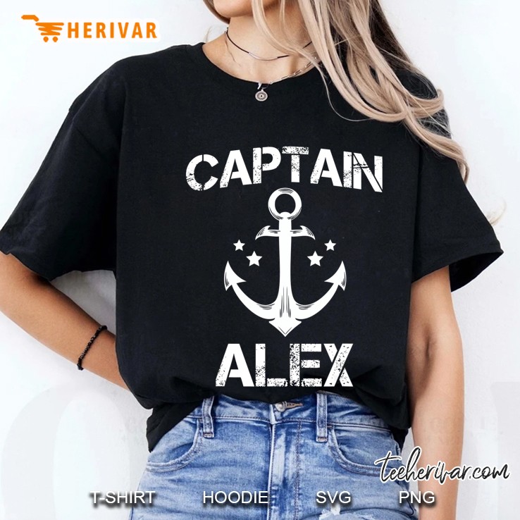 Captain Alex Funny Birthday Personalized Name Boat Gift Ladies Tee