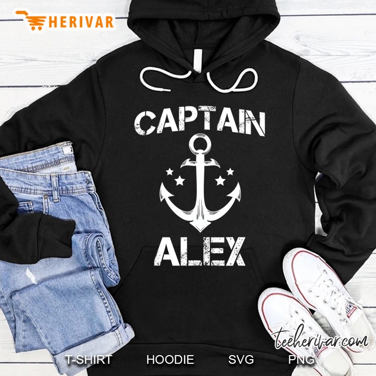 Captain Alex Funny Birthday Personalized Name Boat Gift Hoodie