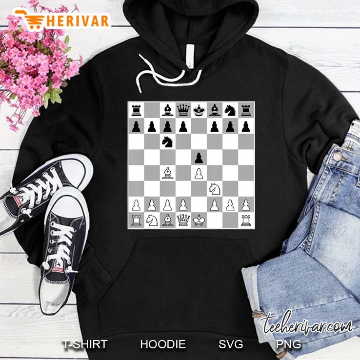 Chess Opening Tshirt Italian Game E4 Player Tee Giuoco Piano Hoodie