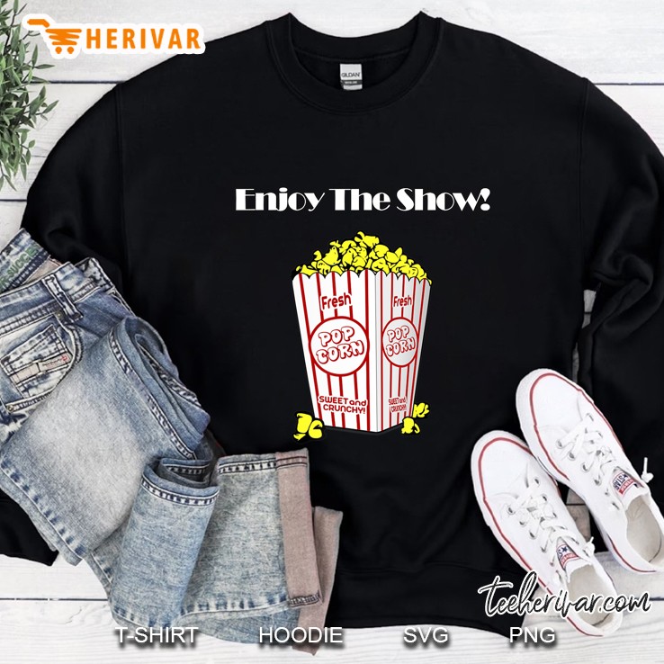 Enjoy The Show! Popcorn Design Theater Snack Sweatshirt