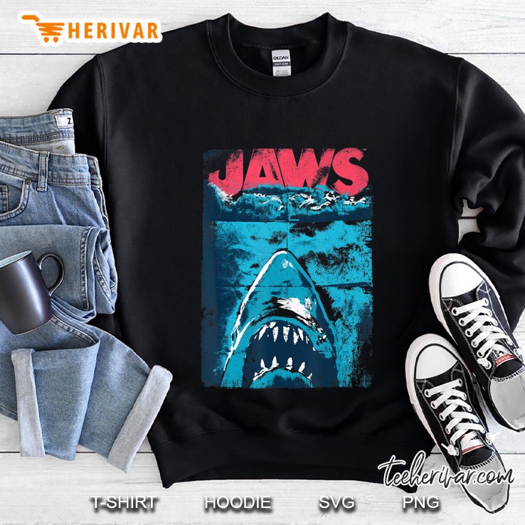 Jaws Distressed Folded Poster Logo Sweatshirt