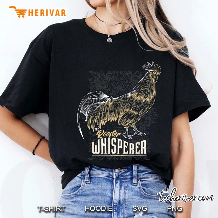Rooster Whisperer Animal Pet Farmer Vintage Floral Art Gift Ladies Tee