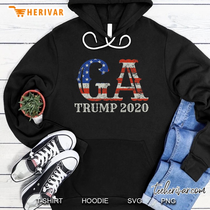 Trump 2020 Re-Election Georgia Tee Proud Voter Usa Flag Hoodie