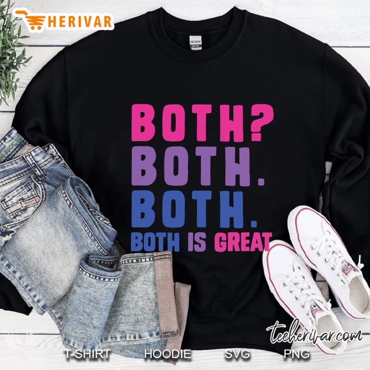 Both Both. Both. Both Is Great - Bisexual Flag Colors Slim Fit Sweatshirt