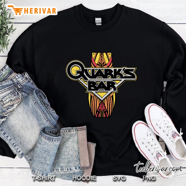 Star Trek Deep Space Nine Quarks Bar Distressed Logo Classic Sweatshirt