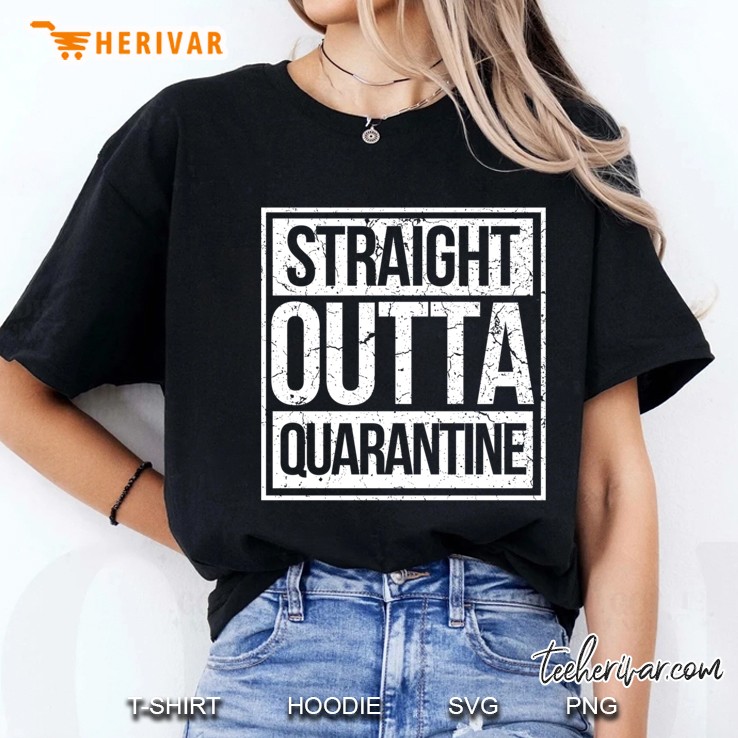 Straight Outta Quarantine Slim Fit Ladies Tee