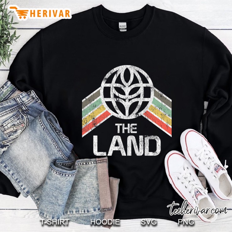 The Land Logo Distressed In Vintage Retro Style Fitted Sweatshirt