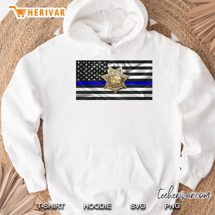 California Highway Patrol - Chp Officer Badge - The Thin Blue Line Flag Edition Active Hoodie