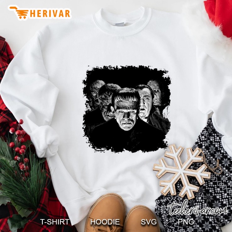 Classic Monsters Black & White Pop! Slim Fit Sweatshirt