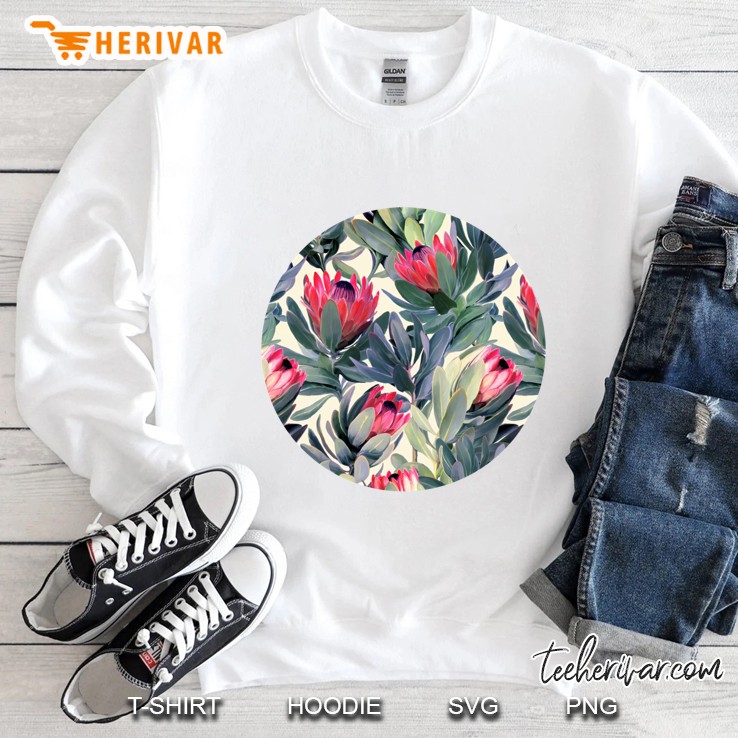 Painted Protea Pattern Classic Sweatshirt