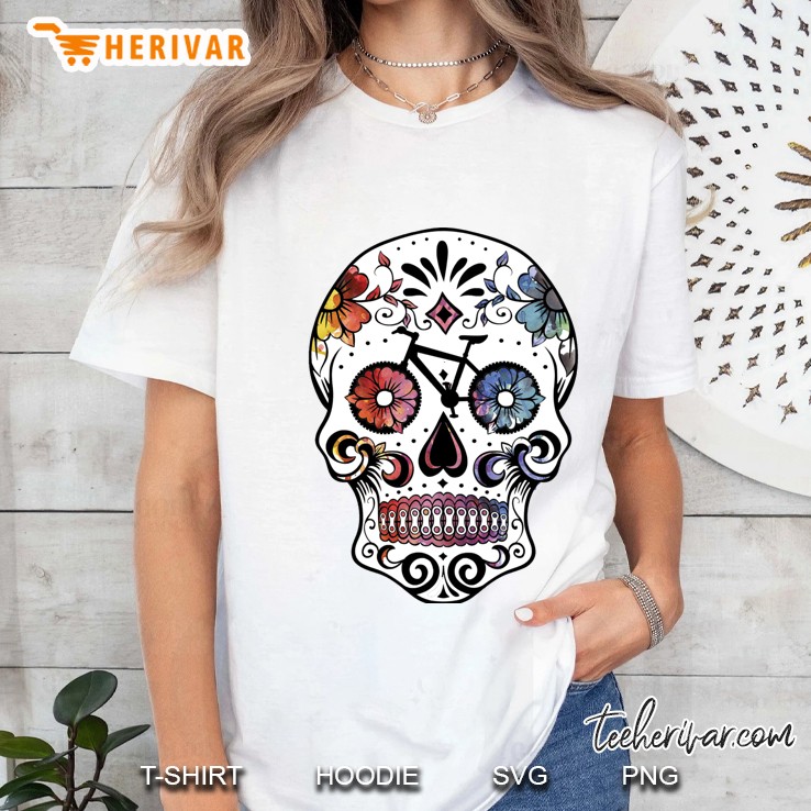 Sugar Skull Bikes Watercolor Classic Ladies Tee