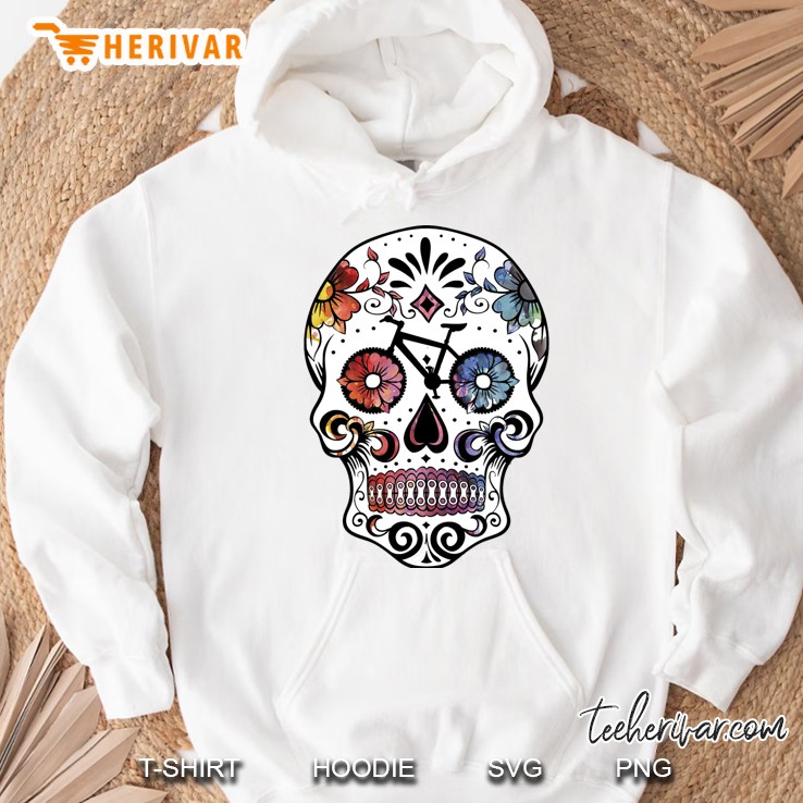 Sugar Skull Bikes Watercolor Classic Hoodie