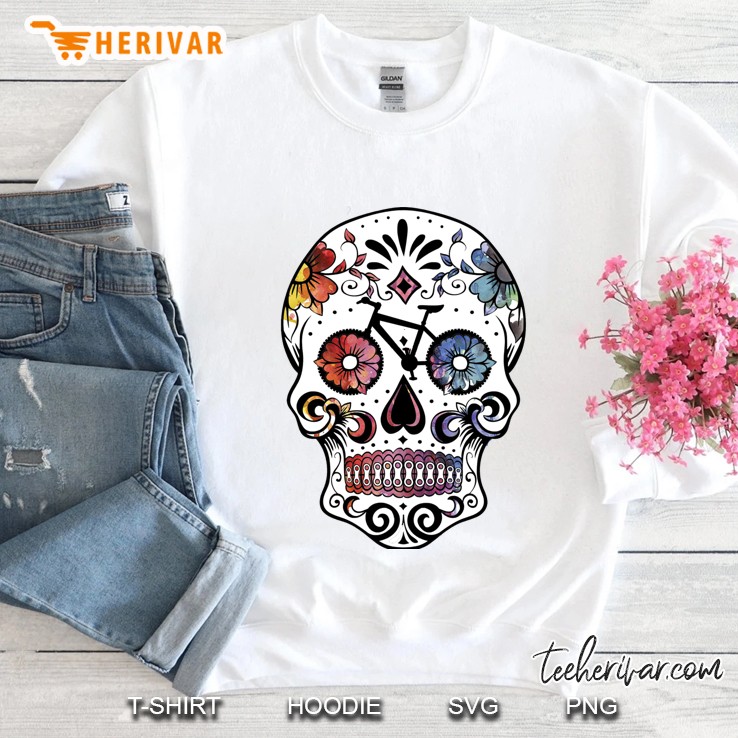 Sugar Skull Bikes Watercolor Classic Sweatshirt