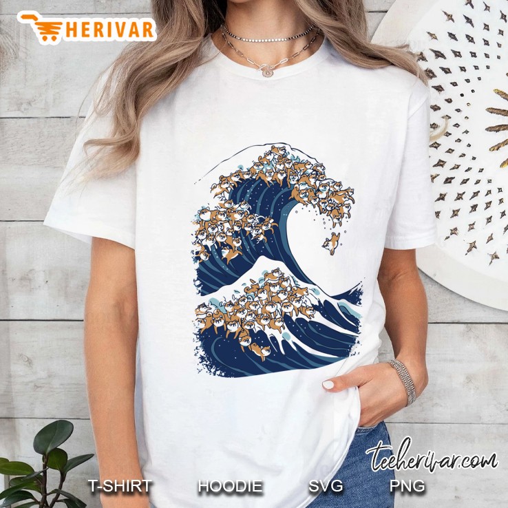 The Great Wave Of Shiba Inu Classic Ladies Tee