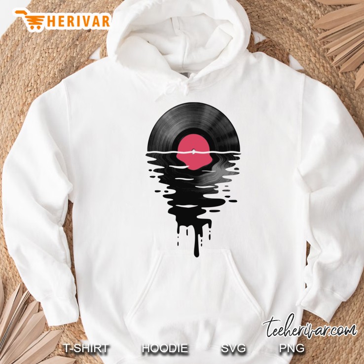 Vinyl Lp Music Record Sunset Red Classic Hoodie
