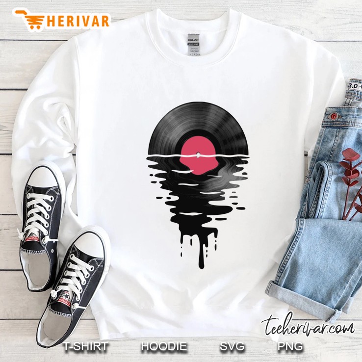 Vinyl Lp Music Record Sunset Red Classic Sweatshirt