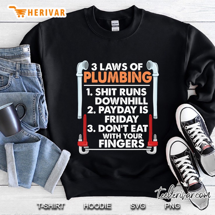 3 Laws Of Plumbing Shirt I Funny Plumber Pipefitter Mugs