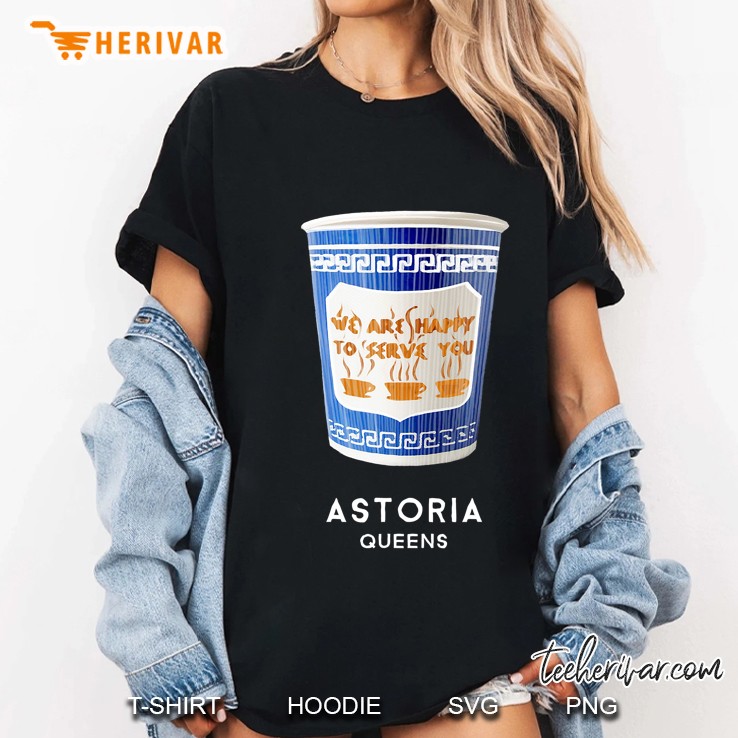 Astoria Queens Nyc Greek Coffee Cup Ladies Tee