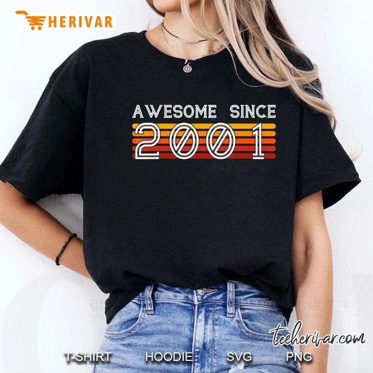 Awesome Since 2001 - 19 Years Old 19Th Birthday Gift Ladies Tee