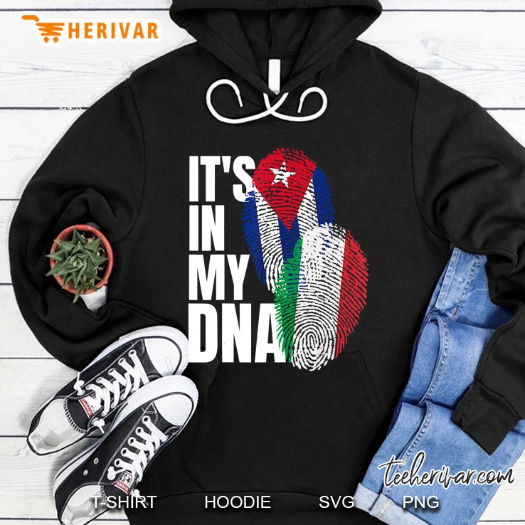 Cuban And Italian Mix Dna Flag Heritage Gift Hoodie