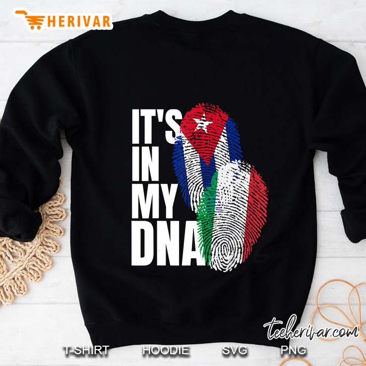 Cuban And Italian Mix Dna Flag Heritage Gift Sweatshirt