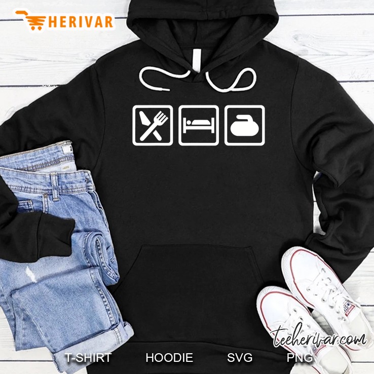 Eat Sleep Curling Hoodie