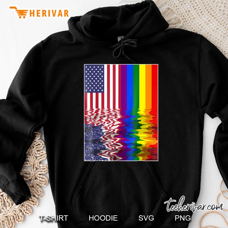 Gay 4Th Of July - Independence Day With Rainbow Flag Hoodie