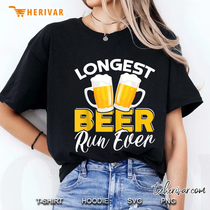 Longest Beer Run Ever Funny Running Ladies Tee