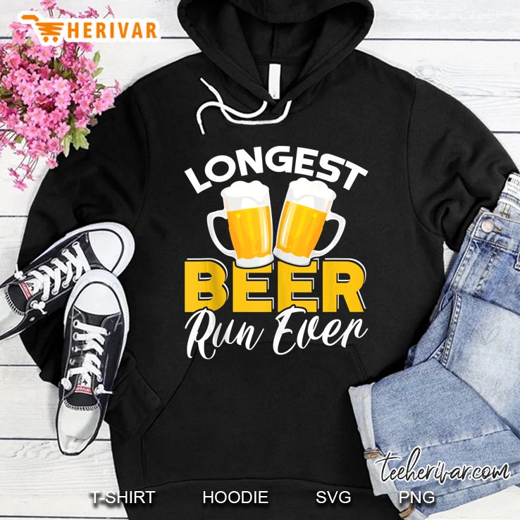 Longest Beer Run Ever Funny Running Hoodie