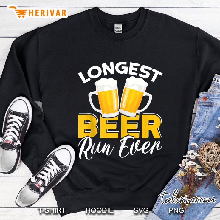 Longest Beer Run Ever Funny Running Sweatshirt