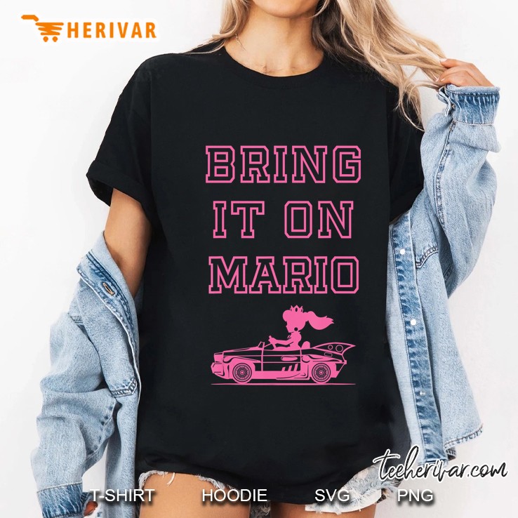 Mario Kart Peach Outline Poster Bring It On Mario Ladies Tee