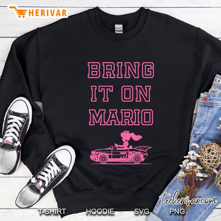 Mario Kart Peach Outline Poster Bring It On Mario Sweatshirt