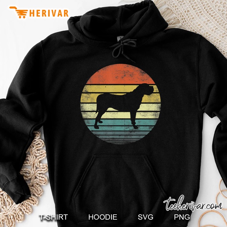 Mastiff Lover Owner Gift Retro Sunset Dog Silhouette Mom Dad Hoodie