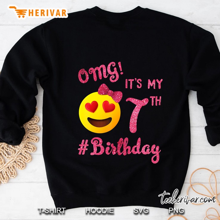 Omg Emoji Shirt - It's My 7Th Birthday Girls Gift Mugs