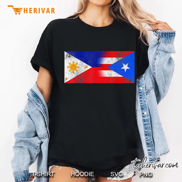 Philippines And Puerto Rican Flag Hoodie