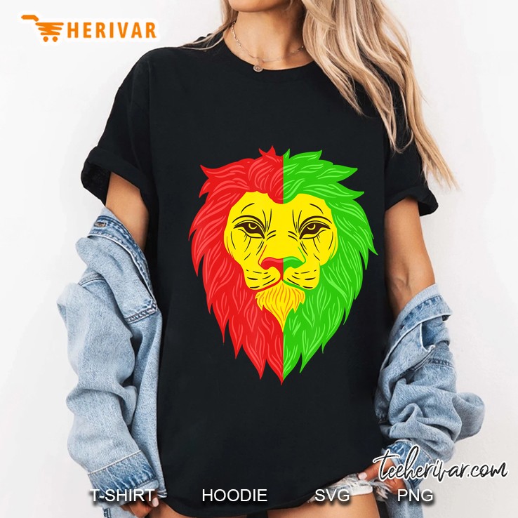 Rastafarian Reggae Lion Of Judah Lion Jamaica Rasta Gift Ladies Tee