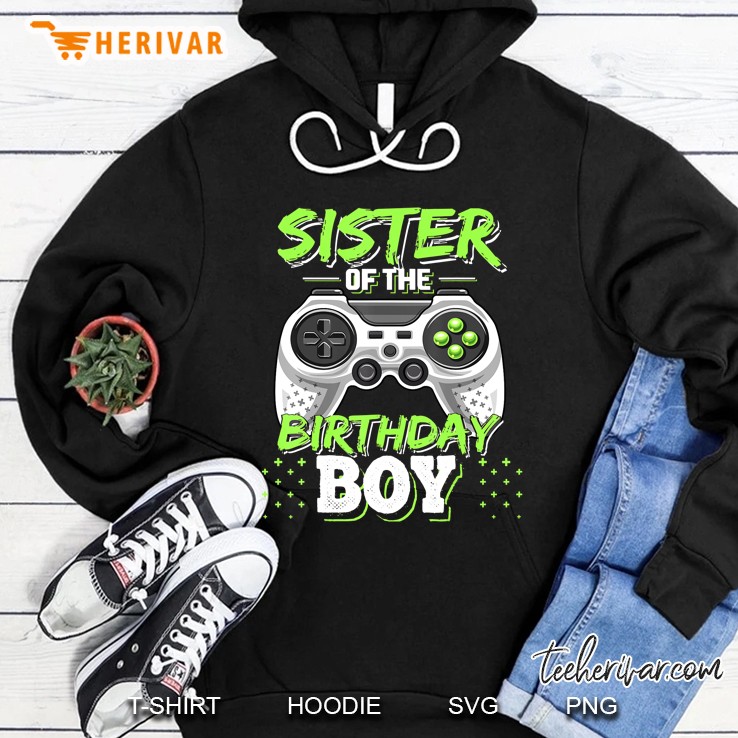 Sister Of The Birthday Boy Matching Video Game Birthday Gift Hoodie