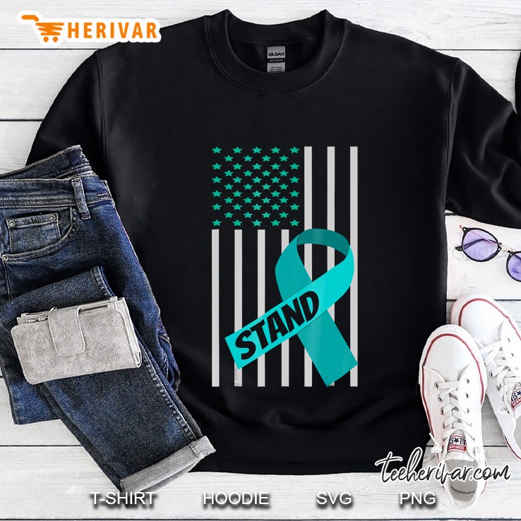 Usa Flag Ribbon Stand Sexual Assault Awareness Month Sweatshirt