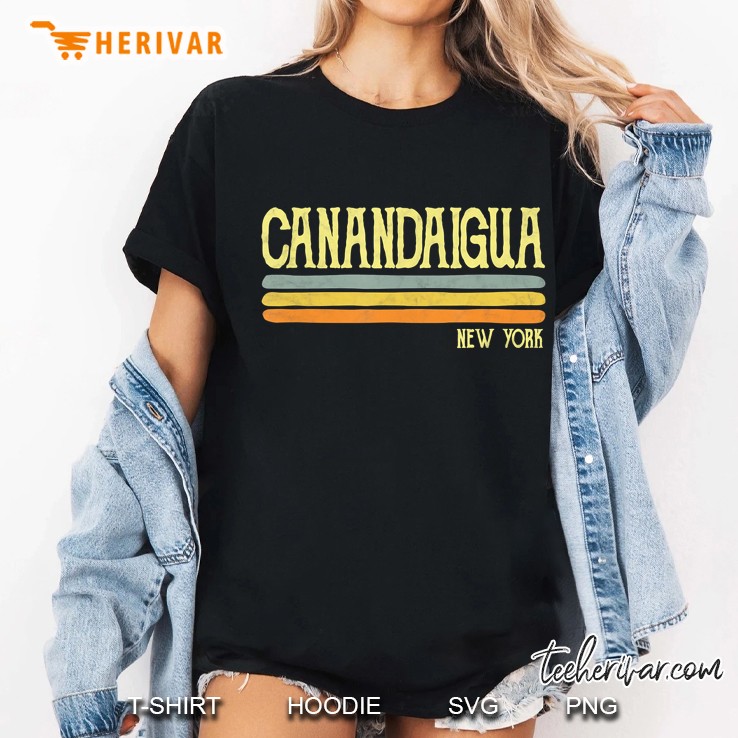 Vintage Canandaigua New York Ny Souvenir Gift Ladies Tee