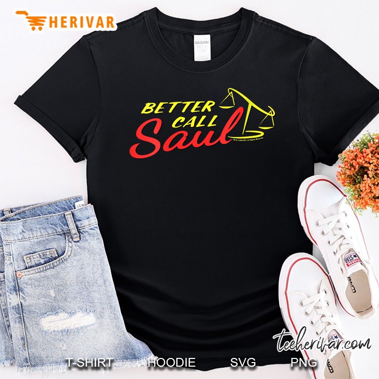 Womens Better Call Saul Scales Of Justice Chest Logo Shirt